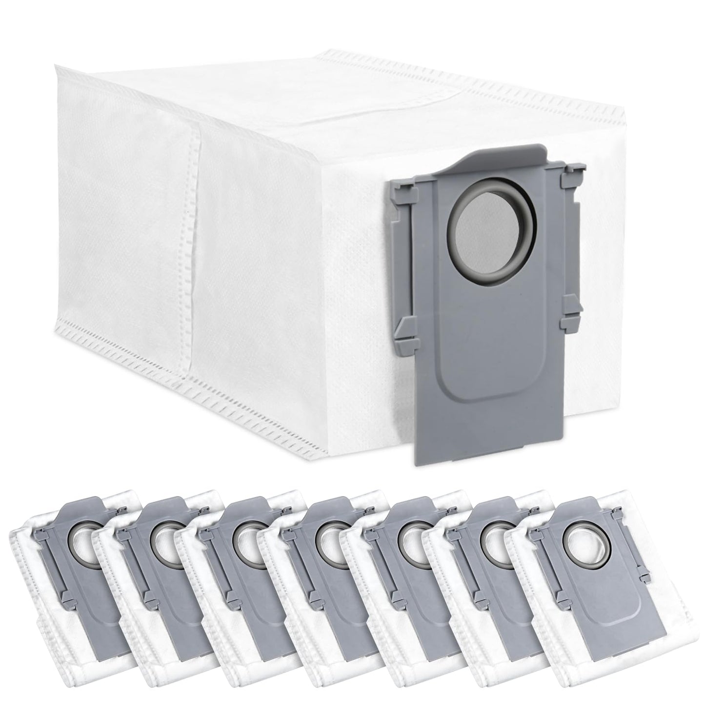 8 Stück Staubbeutel für Roborock Saros 10R / Q Revo/Qrevo Pro/Qrevo MaxV/Qrevo Curv/Qrevo Master / S8 MaxV Ultra / S8 Max Ultra Saugroboter, 2.7L große Kapazität Staubsaugerbeutel Ersatzteile